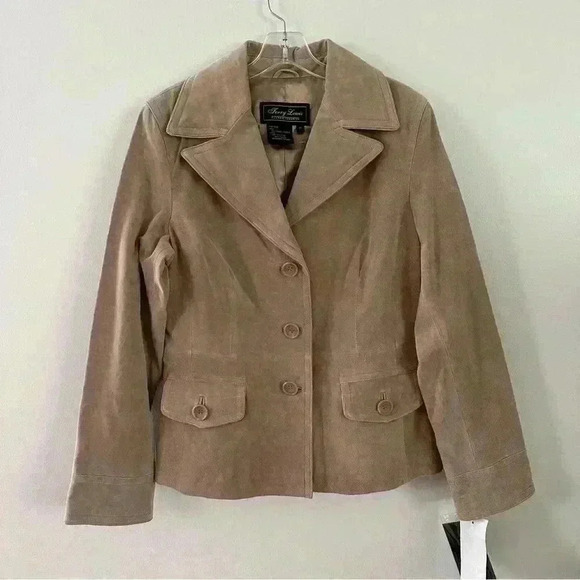 Terry Lewis Classic Luxuries Suede 100% Genuine Leather Jacket Women’s Sz Medium - Picture 16 of 16